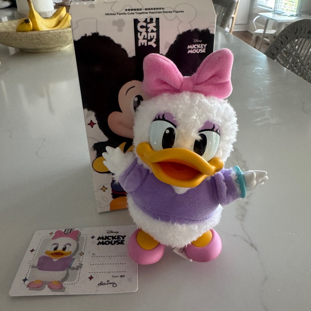 Pop Mart Disney Mickey Family Together Series Daisy Plush Keychain